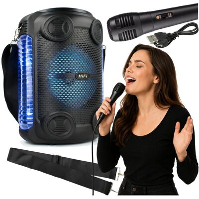 Inny producent Głośnik Przenośny Bluetooth Bezprzewodowy Karaoke Radio FM AUX + Mikrofon Inny producent Głośnik Przenośny Bluetooth Bezprzewodowy Karaoke Radio FM AUX + Mikrofon