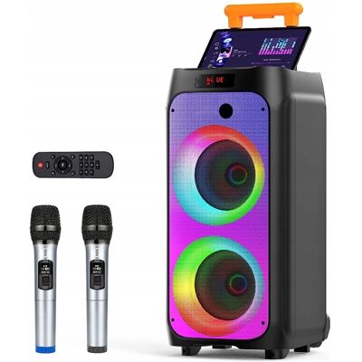 Inny producent JYX Zestaw do karaoke z 2 mikrofonami duży głośnik Bluetooth subwoofer nowy Inny producent JYX Zestaw do karaoke z 2 mikrofonami duży głośnik Bluetooth subwoofer nowy