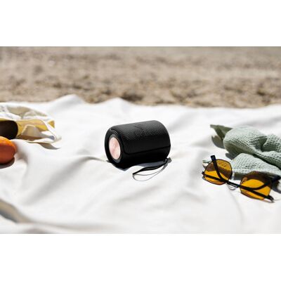 Mały głośnik przenośny Bluetooth, Fashion FTV-0115 Matte Black-Rose Gold Mały głośnik przenośny Bluetooth, Fashion FTV-0115 Matte Black-Rose Gold