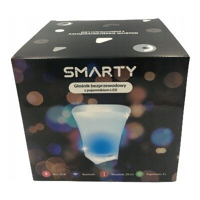 Smarty Głośnik bezprzewodowy z pojemnnikiem LED 10W 4L 29cm Smarty Głośnik bezprzewodowy z pojemnnikiem LED 10W 4L 29cm