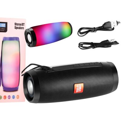 Inny producent TG-157 Głośnik Bezprzewodowy Bluetooth Boombox LED z Radiem i Basy Inny producent TG-157 Głośnik Bezprzewodowy Bluetooth Boombox LED z Radiem i Basy