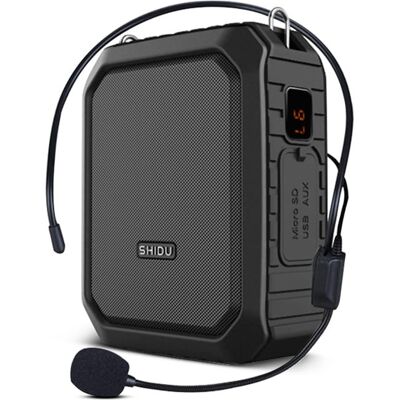 SHIDU Wzmacniacz głosu, wodoodporny głośnik przenośny z mikrofonem przewodowym nagłownym, Bluetooth 5.4 - SD-M800B SHIDU Wzmacniacz głosu, wodoodporny głośnik przenośny z mikrofonem przewodowym nagłownym, Bluetooth 5.4 - SD-M800B