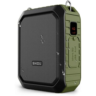 SHIDU Wzmacniacz głosu, wodoodporny głośnik przenośny z mikrofonem przewodowym nagłownym, Bluetooth 5.4 - SD-M800G - zielony SHIDU Wzmacniacz głosu, wodoodporny głośnik przenośny z mikrofonem przewodowym nagłownym, Bluetooth 5.4 - SD-M800G - zielony