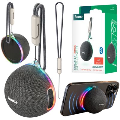 Głośnik Przenośny Mobilny Bluetooth Hama Magbuddy Magsafe Magnetyczny Led Głośnik Przenośny Mobilny Bluetooth Hama Magbuddy Magsafe Magnetyczny Led