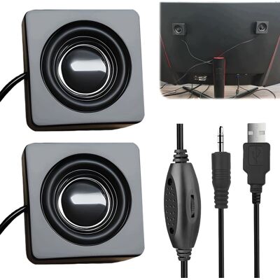 Inny producent Głośniki 45x45x25mm Komputerowe Usb Stereo Mini Przenośne Samoprzylepne Inny producent Głośniki 45x45x25mm Komputerowe Usb Stereo Mini Przenośne Samoprzylepne