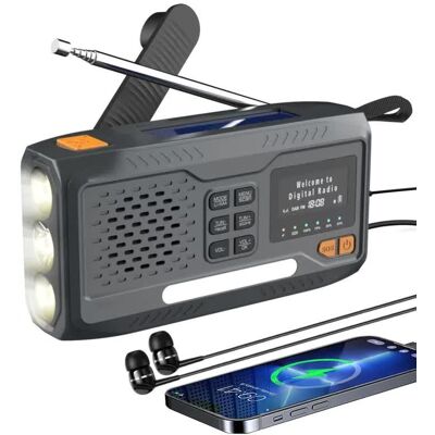 Extralink Radio awaryjne Bluetooth, BT-4000, solarne z korbką dynamo i latarką, SOS, Powerbank 4500mAh Extralink Radio awaryjne Bluetooth, BT-4000, solarne z korbką dynamo i latarką, SOS, Powerbank 4500mAh