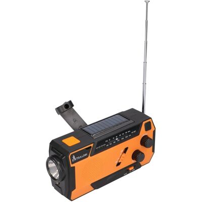 Extralink SR-4000 Radio awaryjne solarne z korbką dynamo, powerbank 4000mAh, z latarką SOS Extralink SR-4000 Radio awaryjne solarne z korbką dynamo, powerbank 4000mAh, z latarką SOS