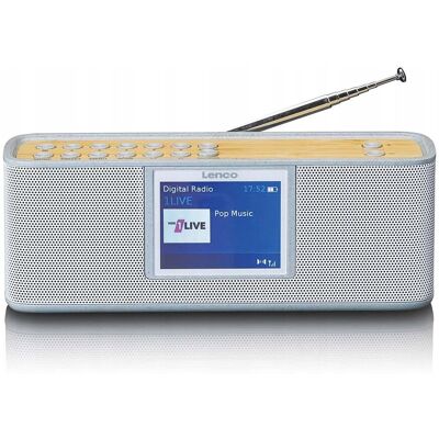 Lenco RADIO PRZENOŚNE DAB FM BLUETOOTH BT AUX WYŚWIETLACZ AKUMULATOR USB BAMBUS Lenco RADIO PRZENOŚNE DAB FM BLUETOOTH BT AUX WYŚWIETLACZ AKUMULATOR USB BAMBUS