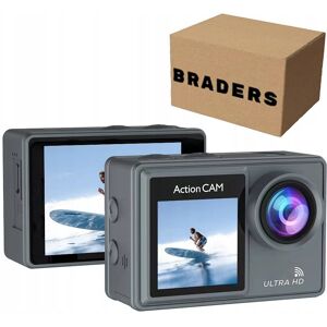 Kamera Sportowa 5K/4K UHD Pilot, Dwustronny Ekran i Obudowa Wodoodporna 30M BRADERS Kamera Sportowa 5K/4K UHD Pilot, Dwustronny Ekran i Obudowa Wodoodporna 30M BRADERS