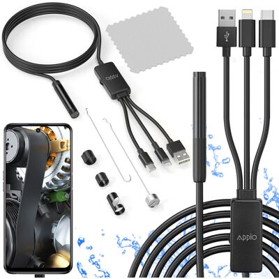 APPIO KAMERA ENDOSKOPOWA INSPEKCYJNA 3M LED USB 3w1 do TELEFONU PC Full HD 1080p APPIO KAMERA ENDOSKOPOWA INSPEKCYJNA 3M LED USB 3w1 do TELEFONU PC Full HD 1080p