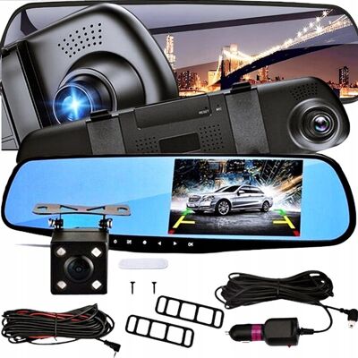 Inny producent WIDEOREJESTRATOR KAMERA SAMOCHODOWA LUSTERKO REJESTRATOR PRZÓD TYŁ FULL HD Inny producent WIDEOREJESTRATOR KAMERA SAMOCHODOWA LUSTERKO REJESTRATOR PRZÓD TYŁ FULL HD