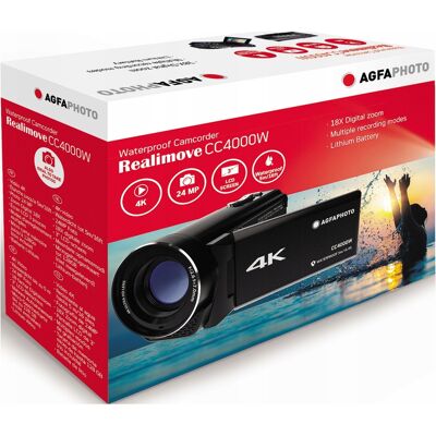 Inny producent Kamera Cyfrowa AGFAPHOTO CC4000W Video 4K 56MP 3'' 18x ZOOM Wodoszczelna 5m Inny producent Kamera Cyfrowa AGFAPHOTO CC4000W Video 4K 56MP 3'' 18x ZOOM Wodoszczelna 5m