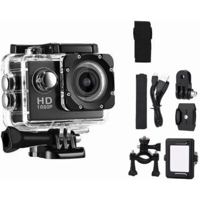 Inny producent Qiktech Kamera Sportowa Wodoodporna Full Hd Typu Gopro 1080p 2' Czarna + Akcesoria Inny producent Qiktech Kamera Sportowa Wodoodporna Full Hd Typu Gopro 1080p 2' Czarna + Akcesoria