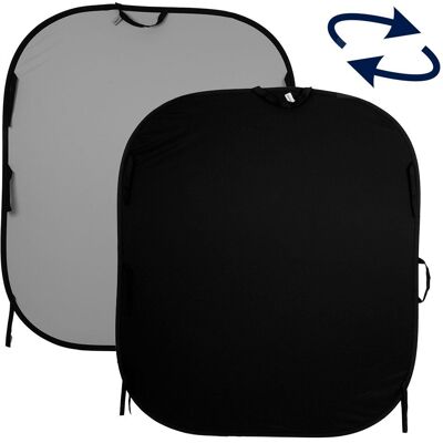 Tło składane Manfrotto Plain 1,5x1,8m Czarne/Szare Tło składane Manfrotto Plain 1,5x1,8m Czarne/Szare