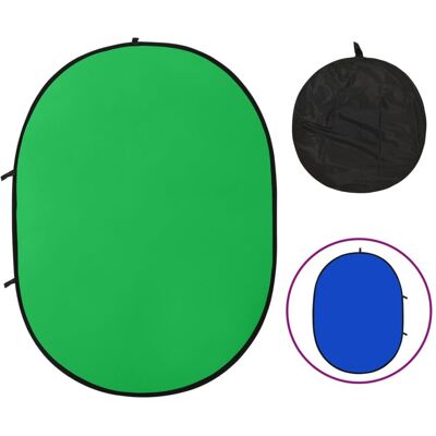 vidaXL Owalne tło studyjne 2-w-1, zielono-niebieskie, 200x150 cm vidaXL Owalne tło studyjne 2-w-1, zielono-niebieskie, 200x150 cm