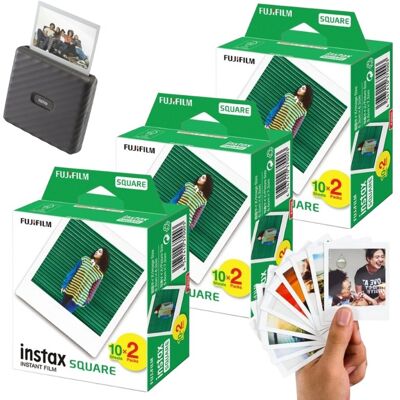 WKŁADY INSTAX SQUARE FUJIFILM 60 SZTUK SQ6 SQ1 KLISZE ZDJĘCIA WKŁADY INSTAX SQUARE FUJIFILM 60 SZTUK SQ6 SQ1 KLISZE ZDJĘCIA