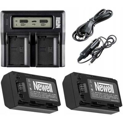 Newell Zestaw Ładowarka Dual+2 Baterie Do Sony A7 Iii A9 Fz100 Newell Zestaw Ładowarka Dual+2 Baterie Do Sony A7 Iii A9 Fz100