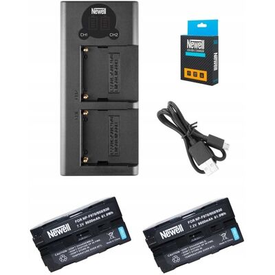 Newell Zestaw Ładowarka Lcd Dual +2 Akumulatory Do Sony Np-F970 Newell Zestaw Ładowarka Lcd Dual +2 Akumulatory Do Sony Np-F970