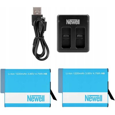 Newell Zestaw Ładowarka Sdc-Usb+ 2 Akumulatory Go Pro Hero 8 Newell Zestaw Ładowarka Sdc-Usb+ 2 Akumulatory Go Pro Hero 8