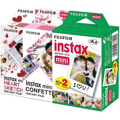 Zestaw wkładów Fujifilm Instax MINI Hearts Confetti Glossy 40 zdjęć Zestaw wkładów Fujifilm Instax MINI Hearts Confetti Glossy 40 zdjęć
