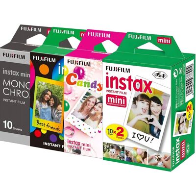 Zestaw Wkładów Fujifilm Instax Mini Mono Rainbow Candy Glossy 50 Zdjęć Zestaw Wkładów Fujifilm Instax Mini Mono Rainbow Candy Glossy 50 Zdjęć