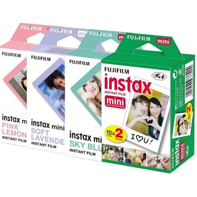 Zestaw wkładów Fujifilm Instax MINI Pink Lavender Sky Blue Glossy 50 zdjęć Zestaw wkładów Fujifilm Instax MINI Pink Lavender Sky Blue Glossy 50 zdjęć