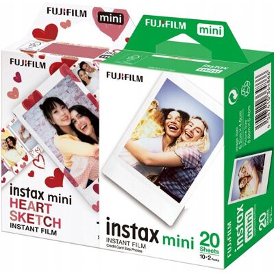 Fujifilm Zestaw Wkłady INSTAX MINI 30 zdjęć do Aparatu 8 9 11 12 Instax Foto Hearts Fujifilm Zestaw Wkłady INSTAX MINI 30 zdjęć do Aparatu 8 9 11 12 Instax Foto Hearts