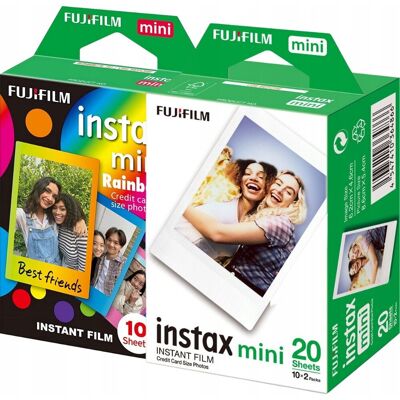 Fujifilm Zestaw Wkłady INSTAX MINI 30 zdjęć do Aparatu 8 9 11 12 Instax Foto Rainbow Fujifilm Zestaw Wkłady INSTAX MINI 30 zdjęć do Aparatu 8 9 11 12 Instax Foto Rainbow