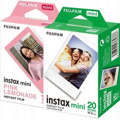 Fujifilm Zestaw Wkłady INSTAX MINI 30 zdjęć do Aparatu 8 9 11 12 Instaxa Mini Pink Fujifilm Zestaw Wkłady INSTAX MINI 30 zdjęć do Aparatu 8 9 11 12 Instaxa Mini Pink