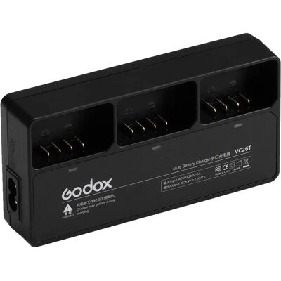 Godox Vc26t Potrójna Ładowarka Do Baterii Vb26 (Lampy V1) Godox Vc26t Potrójna Ładowarka Do Baterii Vb26 (Lampy V1)
