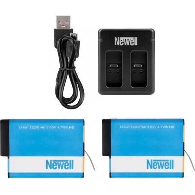 Newell Zestaw Ładowarka Dual+2 Akumulatory Do Gopro Hero 5 6 7 Newell Zestaw Ładowarka Dual+2 Akumulatory Do Gopro Hero 5 6 7
