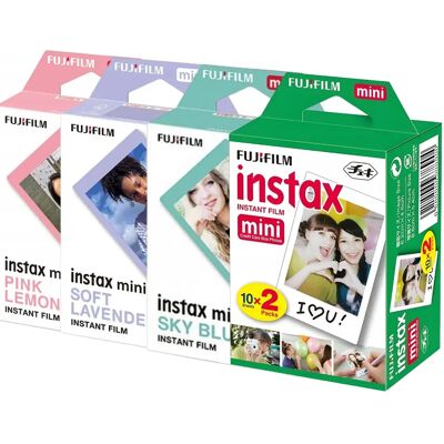 Zestaw Wkładów Fujifilm Instax Mini Pink Lavender Sky Blue Glossy 50 Zdjęć Zestaw Wkładów Fujifilm Instax Mini Pink Lavender Sky Blue Glossy 50 Zdjęć