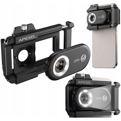 Apexel Obiektyw Mikroskop Cyfrowy 200x Z Filtrem Cpl Do Telefonu Smartfona Telefon / Apl-ms200 Apexel Obiektyw Mikroskop Cyfrowy 200x Z Filtrem Cpl Do Telefonu Smartfona Telefon / Apl-ms200