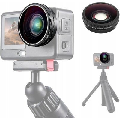 Puluz Obiektyw Szerokokątny Soczewka Fov Boost 185° Do Dji Osmo Action 6 / Szkło Hd / Pu1103 Puluz Obiektyw Szerokokątny Soczewka Fov Boost 185° Do Dji Osmo Action 6 / Szkło Hd / Pu1103