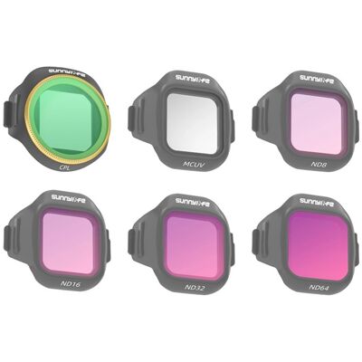 Zestaw 6 filtrów Sunnylife MCUV + CPL + ND8 + ND16 + ND32 + ND64 do MINI 5 Pro Zestaw 6 filtrów Sunnylife MCUV + CPL + ND8 + ND16 + ND32 + ND64 do MINI 5 Pro