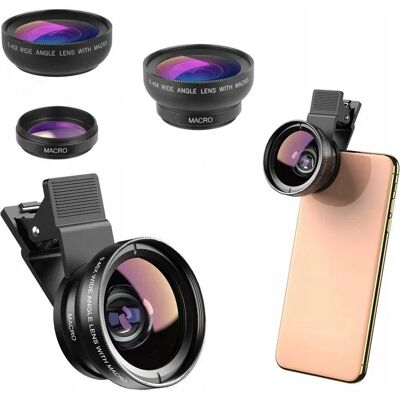 Apexel Zestaw 2w1 Obiektyw Filtr Makro 12.5x Oraz Wide Angle 0.45x Do Telefonu / Apl-0.45wm Apexel Zestaw 2w1 Obiektyw Filtr Makro 12.5x Oraz Wide Angle 0.45x Do Telefonu / Apl-0.45wm