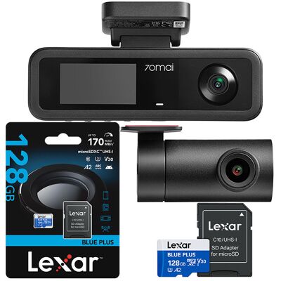 70mai Wideorejetrator T400 3 kamery + karta Lexar 128GB 70mai Wideorejetrator T400 3 kamery + karta Lexar 128GB