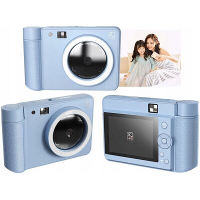 Inny producent Aparat 5mp Natychmiastowy Wydruk Zink Bluetooth Led Lcd 2,8 Wkłady / Hanin Z1 / Niebieski Inny producent Aparat 5mp Natychmiastowy Wydruk Zink Bluetooth Led Lcd 2,8 Wkłady / Hanin Z1 / Niebieski
