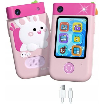 XREC Aparat Cyfrowy 48mp Kamera 1080p Dla Dziecka Gry Latarka Mp3 Budzik Telefon / Bls-i9 / Różowy Królik XREC Aparat Cyfrowy 48mp Kamera 1080p Dla Dziecka Gry Latarka Mp3 Budzik Telefon / Bls-i9 / Różowy Królik