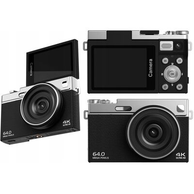 Aparat Cyfrowy 64mp / 4k / 16x Zoom / Obrotowy Ekran Lcd 2,88' / Xrec C77 / Czarny Aparat Cyfrowy 64mp / 4k / 16x Zoom / Obrotowy Ekran Lcd 2,88' / Xrec C77 / Czarny