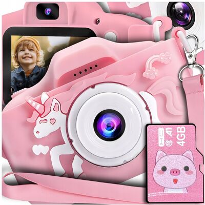Inny producent APARAT CYFROWY DLA DZIECI Dziecka Fotograficzny JEDNOROŻEC + KARTA 4GB Inny producent APARAT CYFROWY DLA DZIECI Dziecka Fotograficzny JEDNOROŻEC + KARTA 4GB