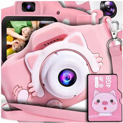 Inny producent APARAT CYFROWY DLA DZIECI Dziecka Fotograficzny RÓŻOWY KOTEK + KARTA 4GB Inny producent APARAT CYFROWY DLA DZIECI Dziecka Fotograficzny RÓŻOWY KOTEK + KARTA 4GB