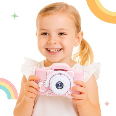Zamiennik/inny Aparat cyfrowy dla dzieci fotograficzny edukacyjny kotek różowy Zamiennik/inny Aparat cyfrowy dla dzieci fotograficzny edukacyjny kotek różowy