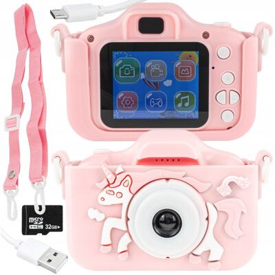 Lewer APARAT CYFROWY DLA DZIECI FULL HD 12MPX KAMERA GRY + KARTA 32GB ZESTAW XXL Lewer APARAT CYFROWY DLA DZIECI FULL HD 12MPX KAMERA GRY + KARTA 32GB ZESTAW XXL