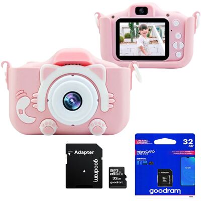 Revento Aparat Cyfrowy Dla Dzieci Kotek + Karta pamięci 32 GB Zabawki Dla Dzieci Revento Aparat Cyfrowy Dla Dzieci Kotek + Karta pamięci 32 GB Zabawki Dla Dzieci