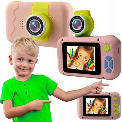 Aparat Cyfrowy Dla Dzieci Różowy Obiektyw Do Selfie 1080P Wyświetlacz 2.0' Extralink H135 Aparat Cyfrowy Dla Dzieci Różowy Obiektyw Do Selfie 1080P Wyświetlacz 2.0' Extralink H135