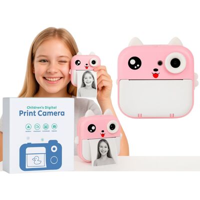Zamiennik/inny Aparat cyfrowy dla dziecka Q5 drukuś natychmiastowy selfie zdjęcia różowy Zamiennik/inny Aparat cyfrowy dla dziecka Q5 drukuś natychmiastowy selfie zdjęcia różowy