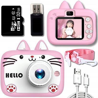 Inny producent Aparat Cyfrowy Fotograficzny Dla Dzieci Kamera Zabawka Gry 40Mpx + Karta 32Gb Inny producent Aparat Cyfrowy Fotograficzny Dla Dzieci Kamera Zabawka Gry 40Mpx + Karta 32Gb