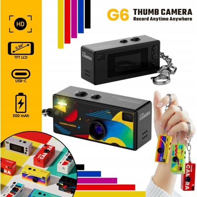 Inny producent Aparat Cyfrowy G6 Thumb Camera 'Black' Keychain (5907972369546) Inny producent Aparat Cyfrowy G6 Thumb Camera 'Black' Keychain (5907972369546)