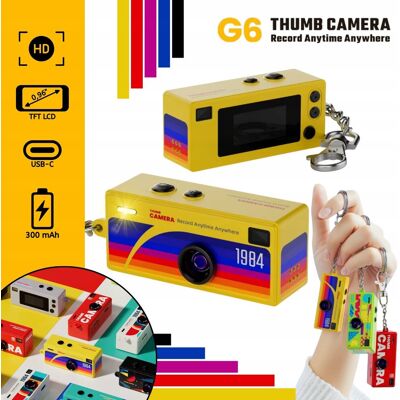 Inny producent Aparat Cyfrowy G6 Thumb Camera 'Yellow' Keychain (5907972369560) Inny producent Aparat Cyfrowy G6 Thumb Camera 'Yellow' Keychain (5907972369560)